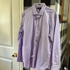 Jcrew purple pattern button down shirt XL 17- 17.5